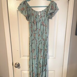 Teal Floral Xhilaration Dress